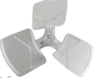 Fan Blade, 22" Diameter, 3-Blade, 26 Pitch, 1/2" Bore, CCW Facing Discharge #100060-23