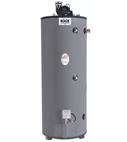 Combi-Twin" Hybrid 98 gall/76MBH/NG Water Heater w/InternalCoil HX (sgl wall) for radiantapplications, PowerDirect Vent3" or 4" PVC # 55655
