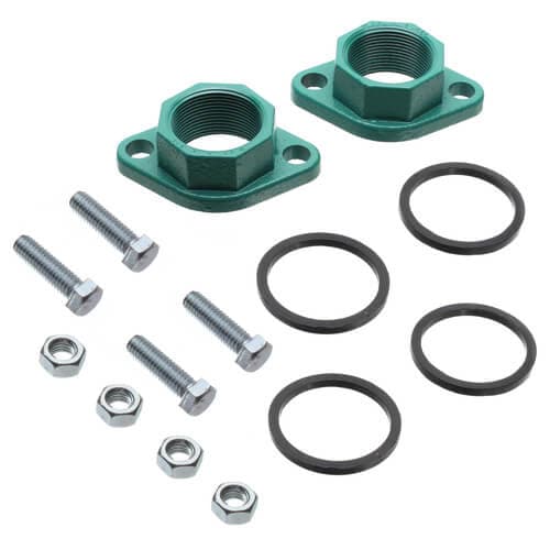 1" Ductile Iron FNPT Flange kit, (2) Flanges, (4) nuts & bolts, (2) gaskets