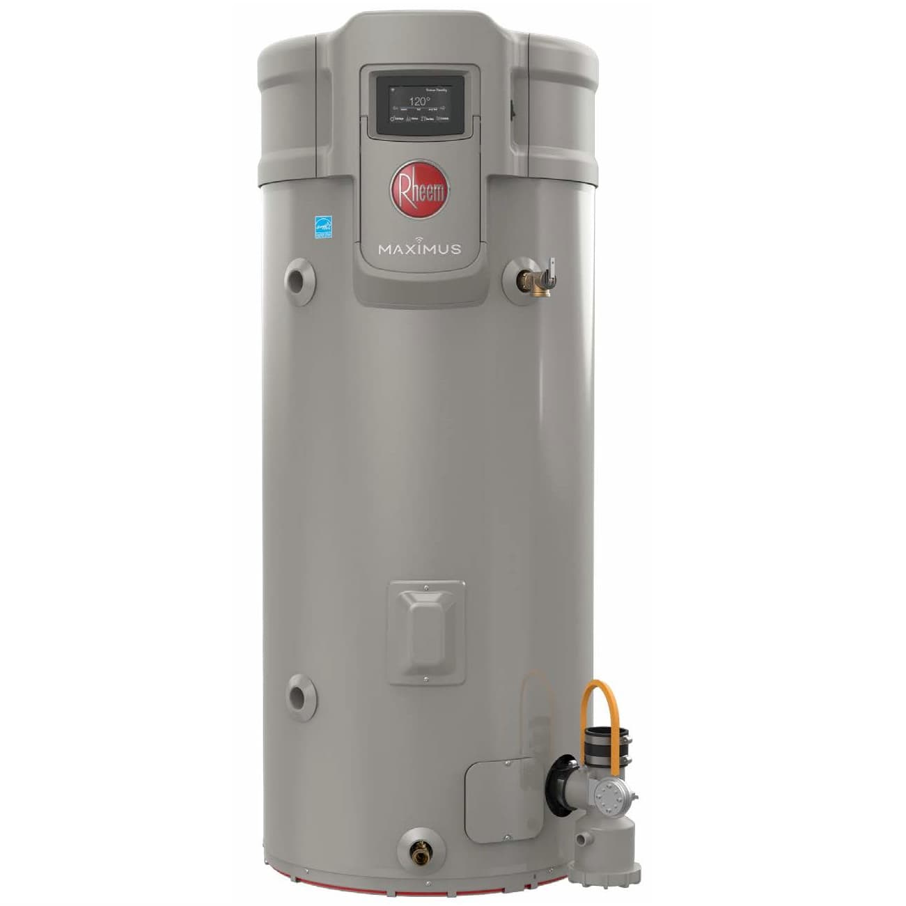 40 gallon- 50,000 BTU Natural Gas Professional Prestige Maximus Condensing water heater PV/PDV vent EcoNet WiFi with LeakSense Energy Star rated (12 year limited tank-parts warranty)
