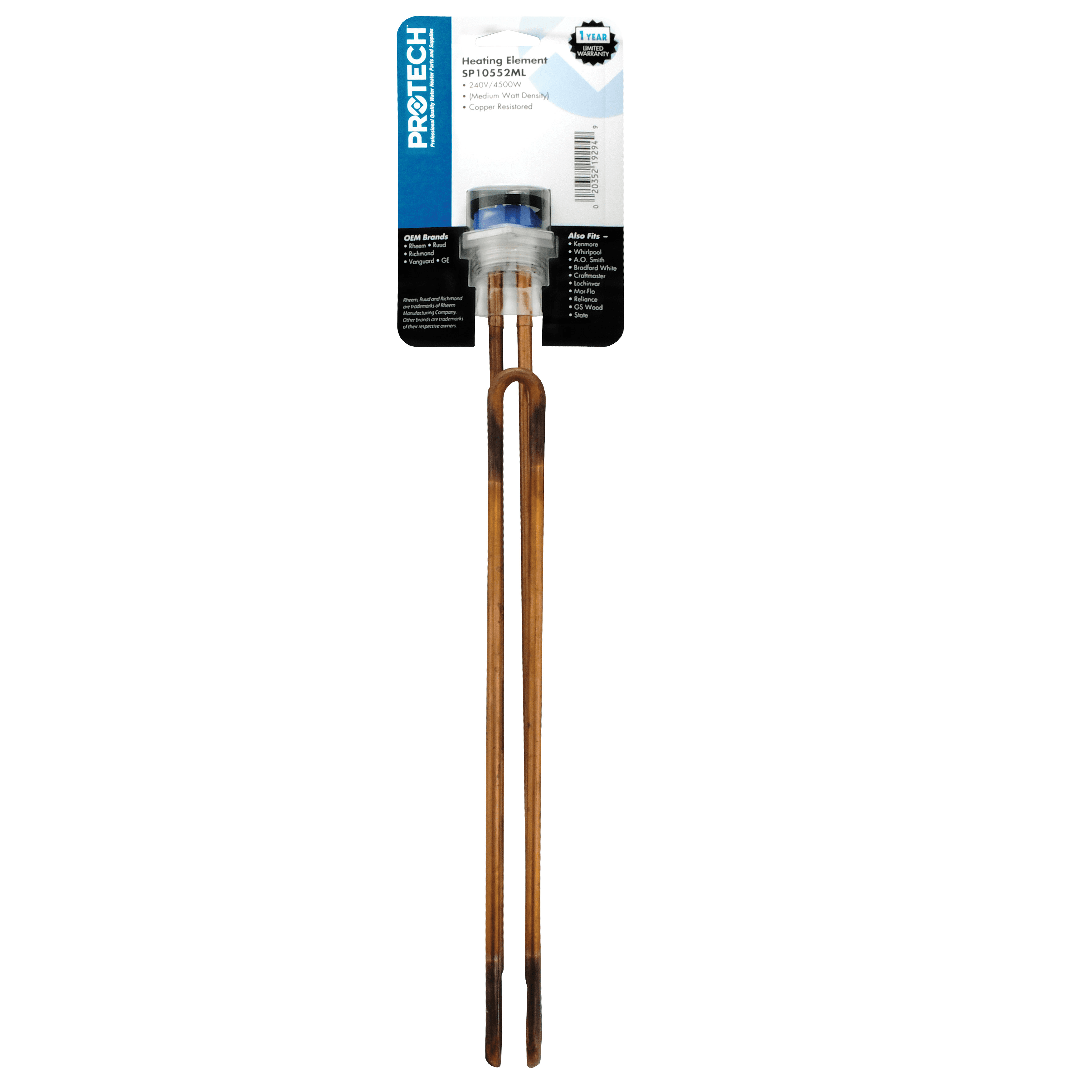Water Heater Element 240Volt-4500Watt low watt density copper