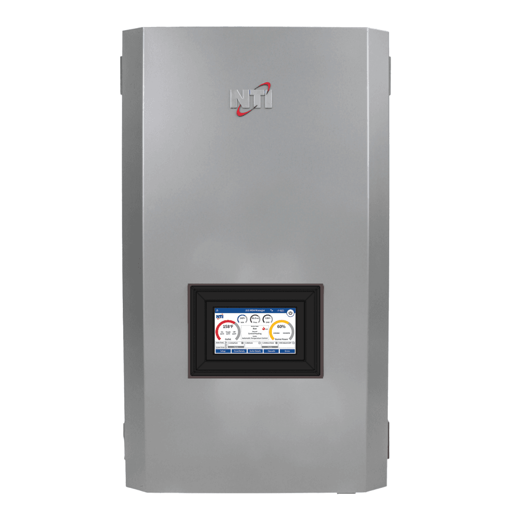 85MBH TFTN Firetube Boiler 10:1 Turndown, Nat Gas , 95% AFUE, WiFi Monitoring, EZ Setup Wizard, Remote Diagnostics, Full-Color Display, Top/Bottom Plumbing Low Water Cutoff, 120V Outlet, 3+DHW Zones (Expandable), 85k-Input, 79k-Output,  107 lbs, 1.4 Gal Water  1-1/4" NPT water, 3/4" Gas,  2"/3" Vent, 17-3/8"D x 19-7/8"W x 34-1/8"H (LIMITED LIFETIME WARRANTY)