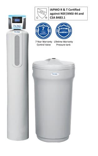 Down flow regeneration- 8"x48"
mineral tank size, Includes 1"
90 deg elbow connectors. Touch
pad LCD display